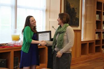 Dr. Anne Shaffer receives an award