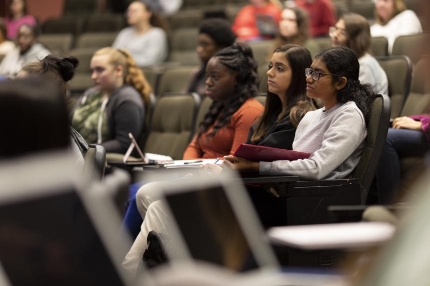 Students in a psychology class