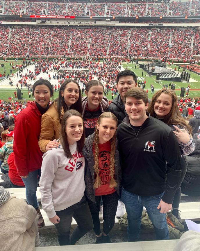 Cohort at UGA game