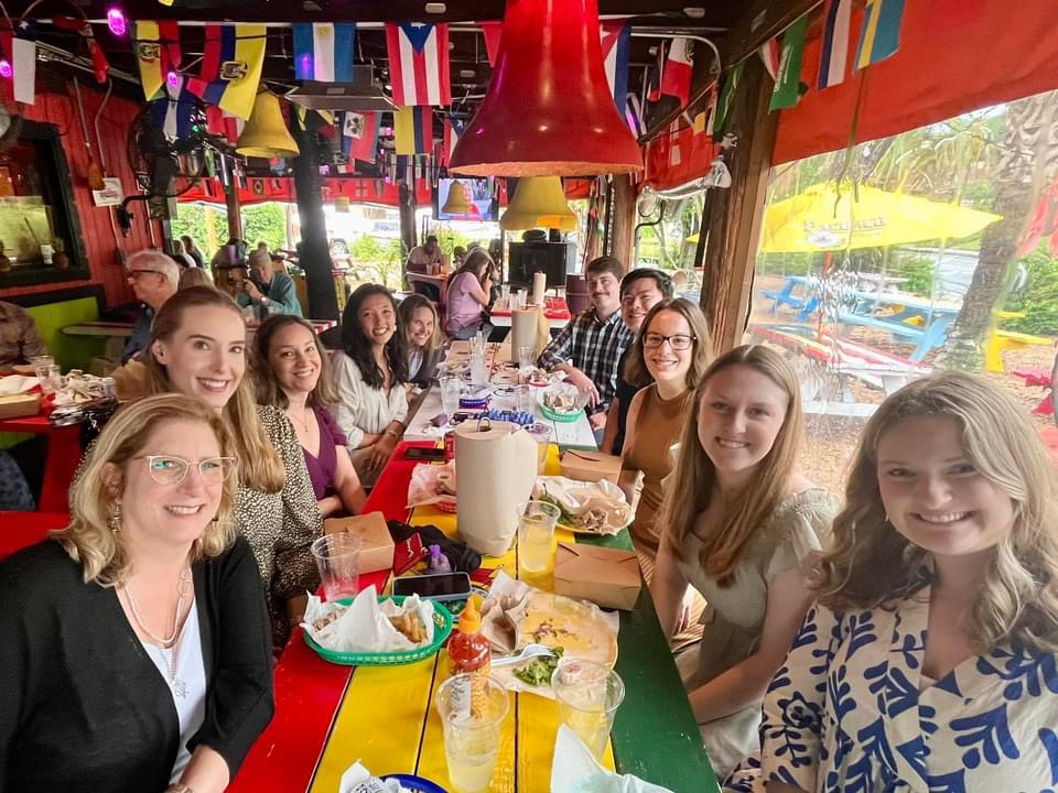 I-O group at a restaurant 