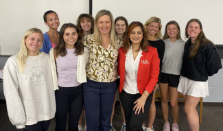 Ekta Garr standing with her classmates