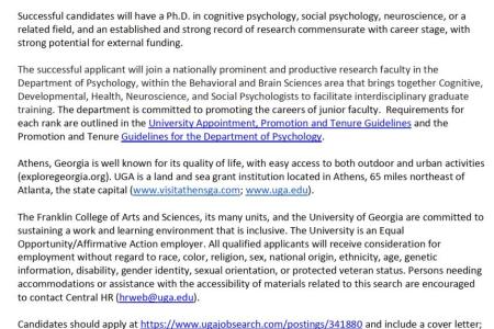 Cog Neuro Job Ad