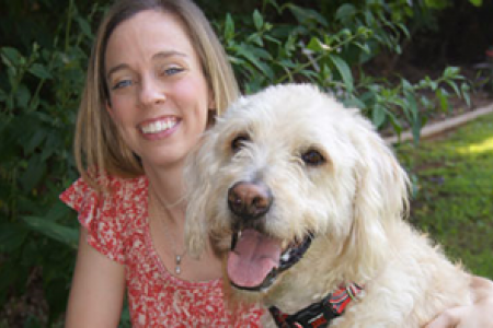 Allison with her dog 