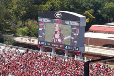 Professor Eby on the UGA Football Scoreboard